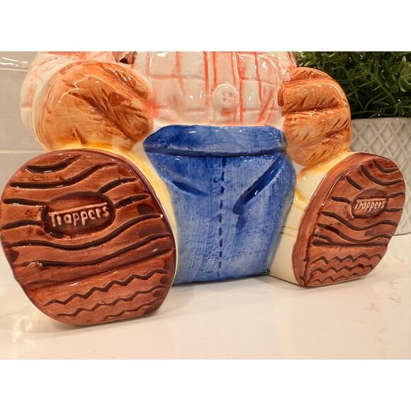 VTG Trappers Bear Cookie Jar - Picture 3 of 13